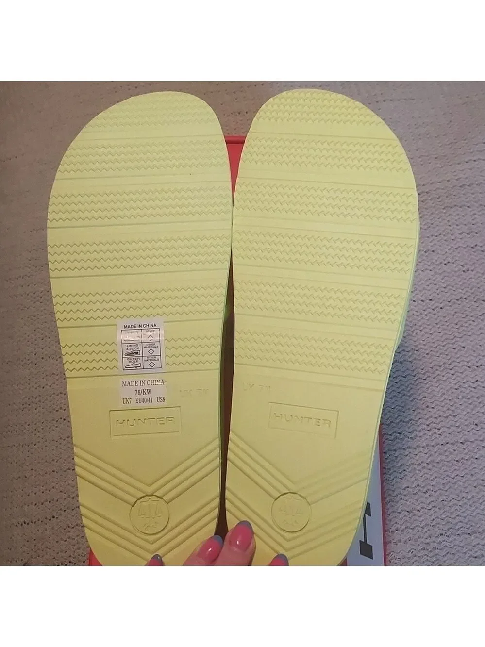 Hunter Men's Bloom Algae Foam Slide in Zesty Yellow